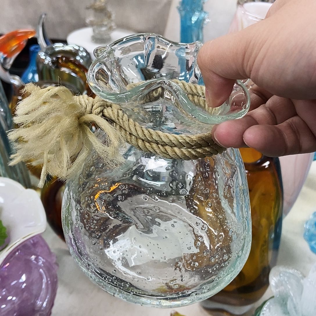 琉璃透色气泡琉璃摆件花瓶13