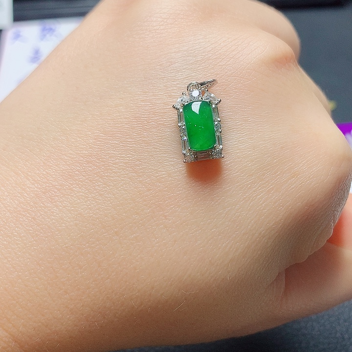 银S925镶嵌戒指翡翠