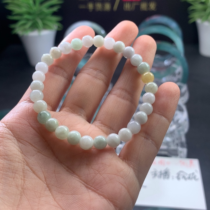 D***儿翡翠未镶嵌手链翡翠手串