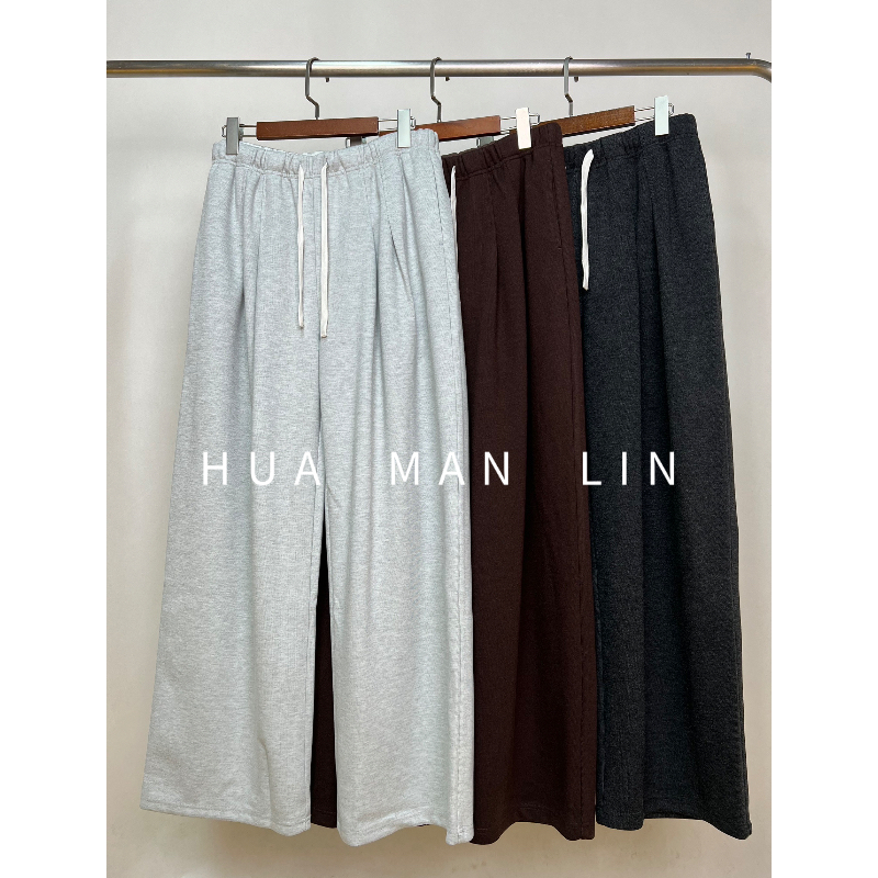 【花满林】三色全松紧腰抽绳后单边口袋休闲卫裤65233