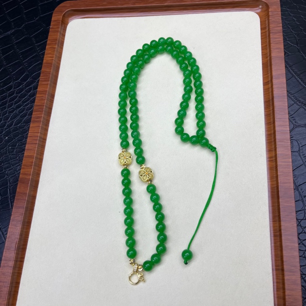 翡翠绿色卡8mm万能链子836