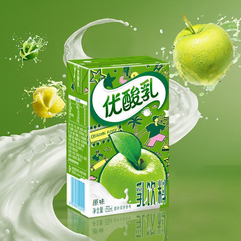 伊利优酸乳250ml*24盒整箱草莓蓝莓儿童健康夏季饮品休闲饮料便捷