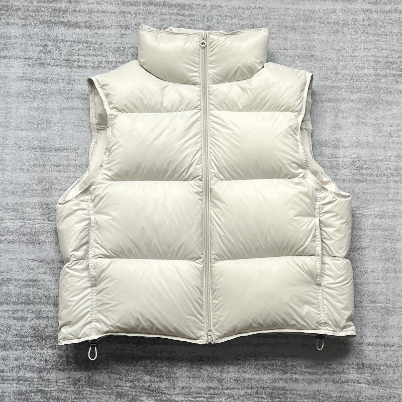 2025冬季95白鸭绒立领羽绒服马甲背心女款短款直筒马夹坎肩外套潮