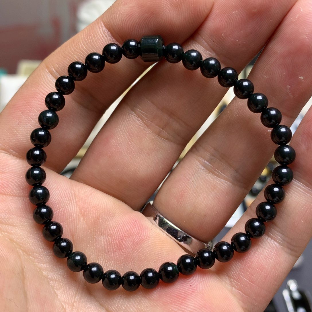 未镶嵌手串翡翠墨翠手串