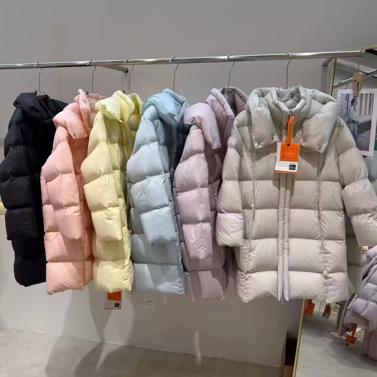 【小峰总】秋冬设计师时尚云朵帽加厚保暖中长款羽绒服女5160