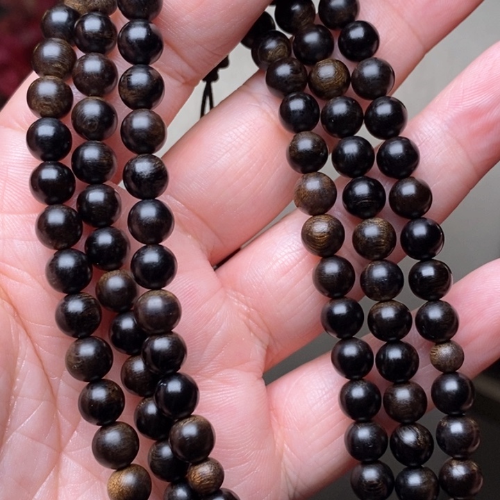 沉香手串越南芽庄白棋楠瘤疤06×108