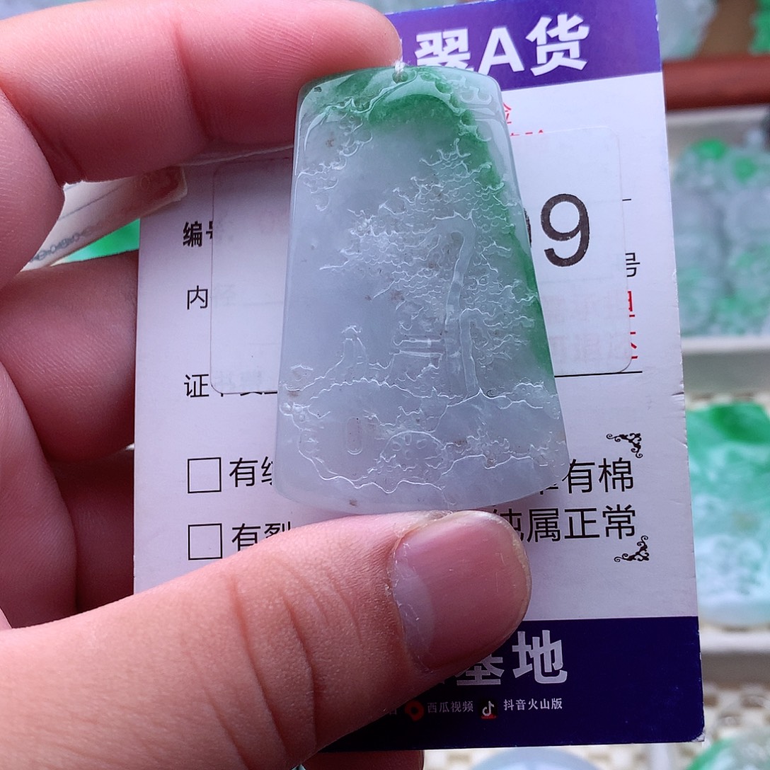 翡翠未镶嵌吊坠(不含链)
