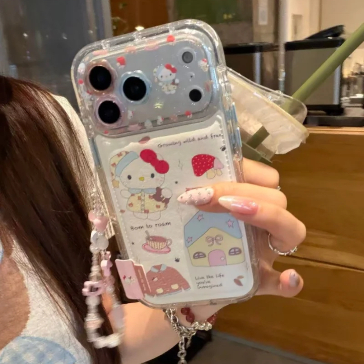 可爱花朵镜头全包睡衣猫咪适用苹果17promax手机壳iphone16pro/15