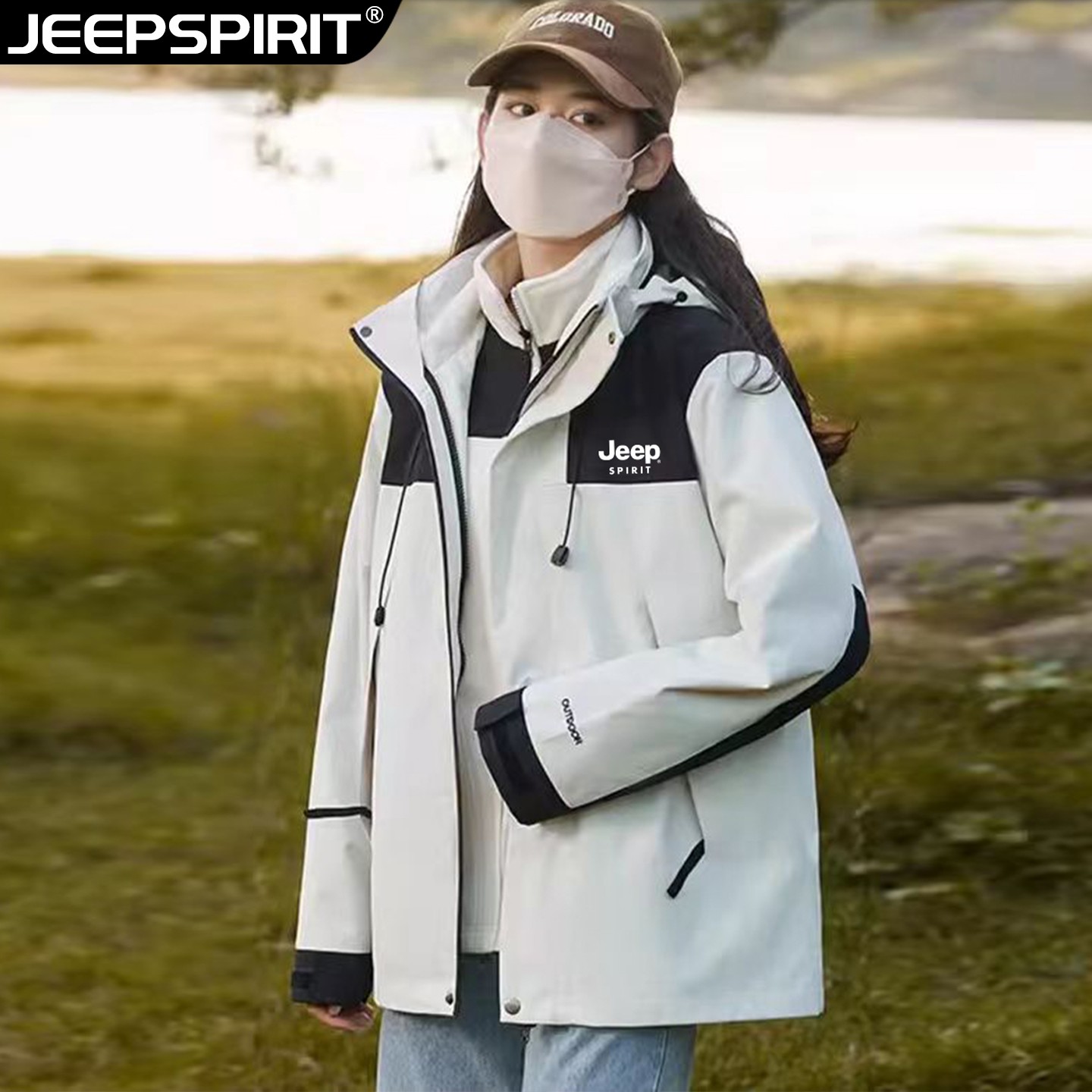 JEEP吉普【官方】冲锋衣男女款2025新款单冲三合一防风秋冬季外套