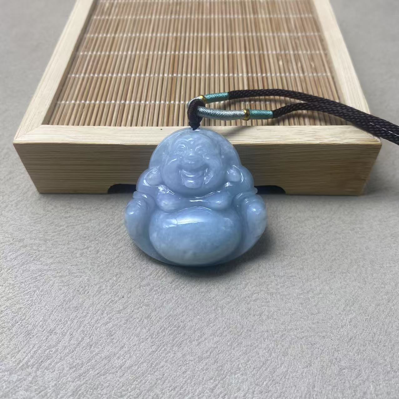 天然A货翡翠精工佛公吊坠-v023-多样性发一