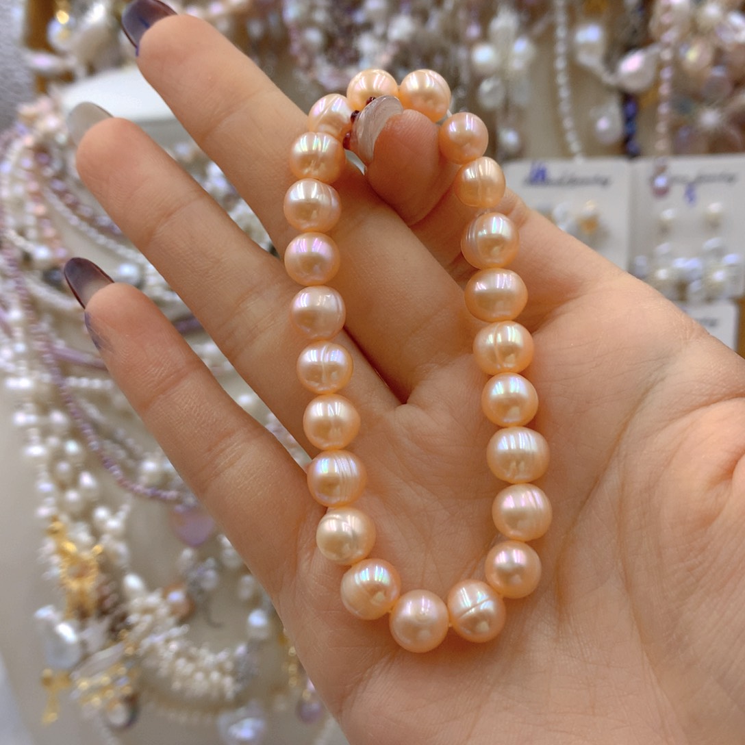 淡水珍珠耳饰银S925镶嵌