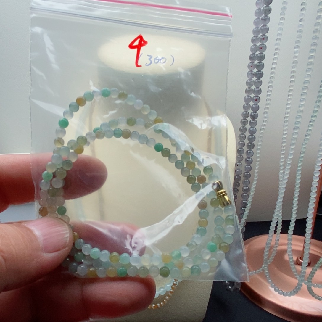 定制翡翠未镶嵌翡翠珠链