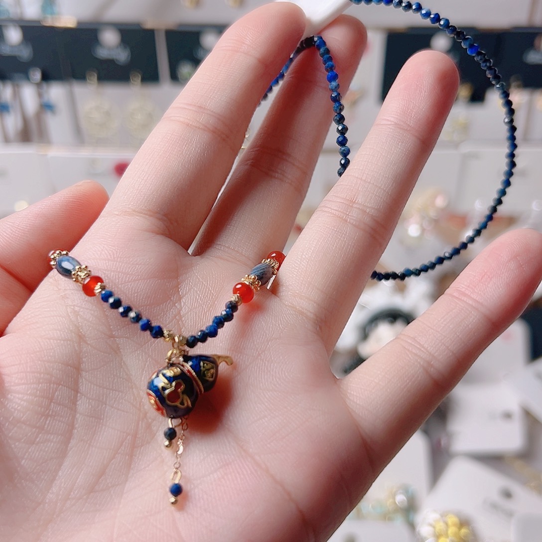 琉璃纯铜合金耳环的