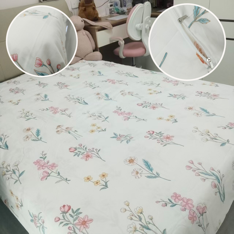 2.0m*2.3m被套加厚磨毛双面可用栀子花秋冬新款