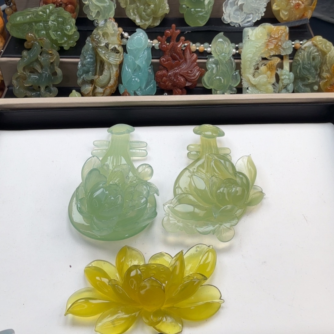 岫玉未镶嵌颈饰岫玉拍10
