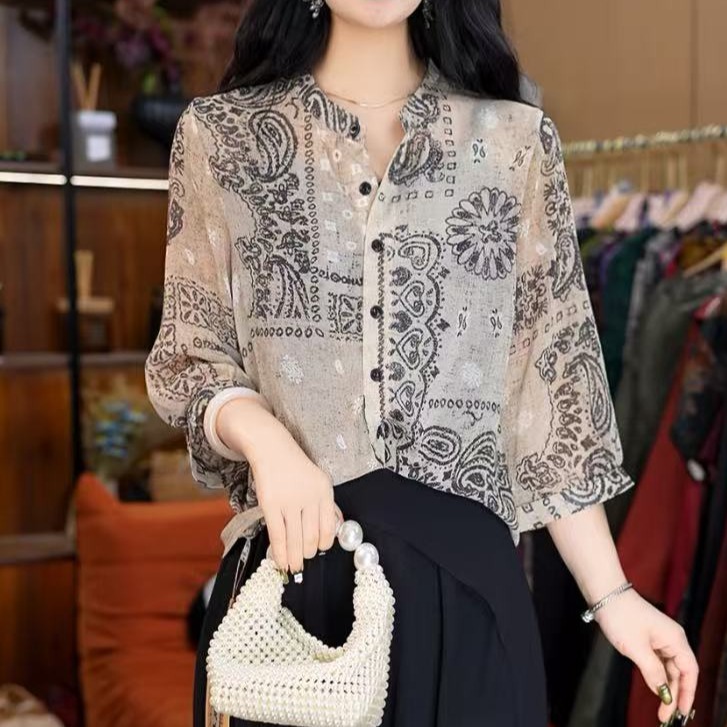 9883-34新款女士上衣小衫