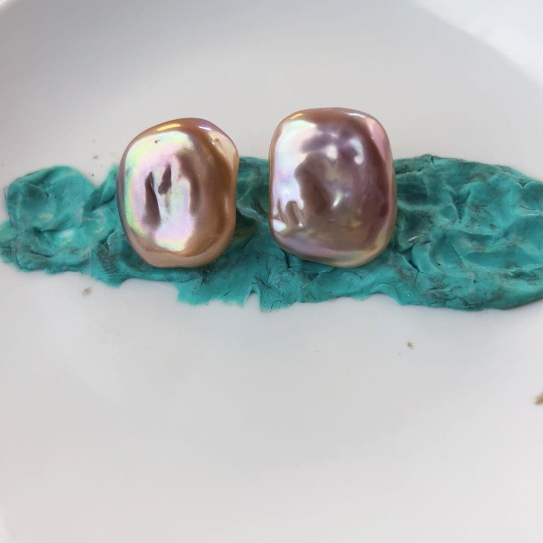 淡水珍珠耳饰银S925镶嵌