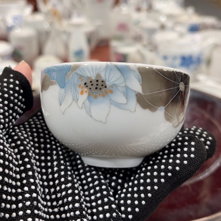 陶瓷醴陵手绘釉下五彩杯，2等