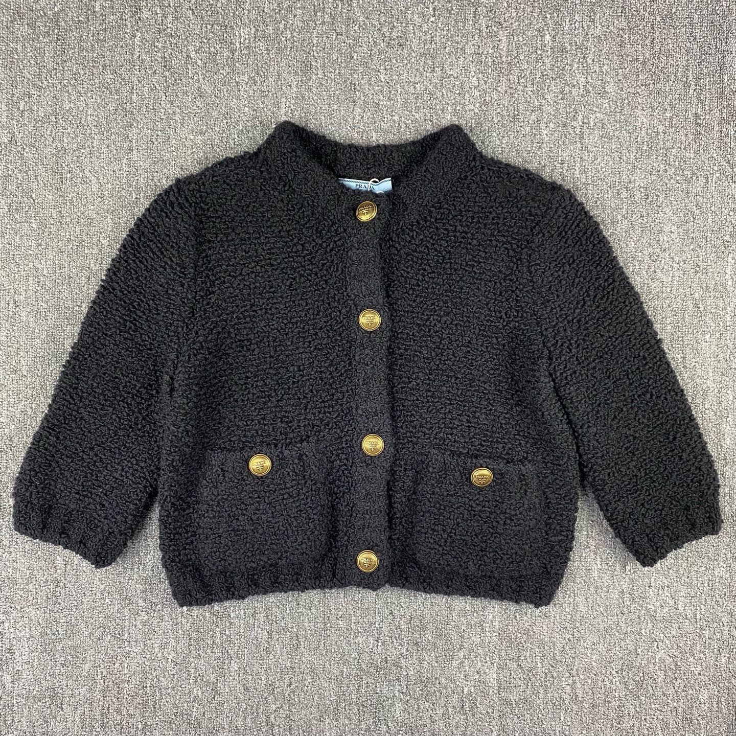 未使用 Prada/普拉达 251104/38码/Logo浮雕单排扣开衫外套