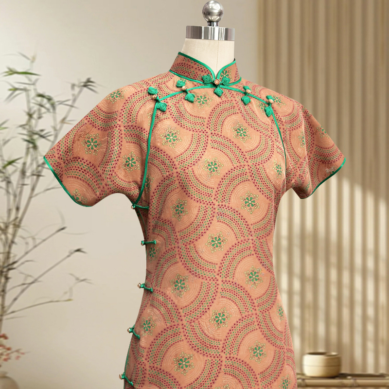 望舒 玲珑娇高端旗袍真丝香云纱手工全开襟2025新款日常中国风