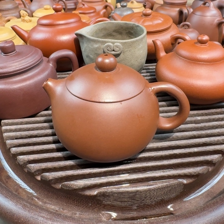 紫砂茶壶文革紫泥无添加170瑕