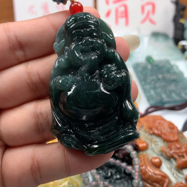翡翠颈饰未镶嵌保真天然A货翡翠