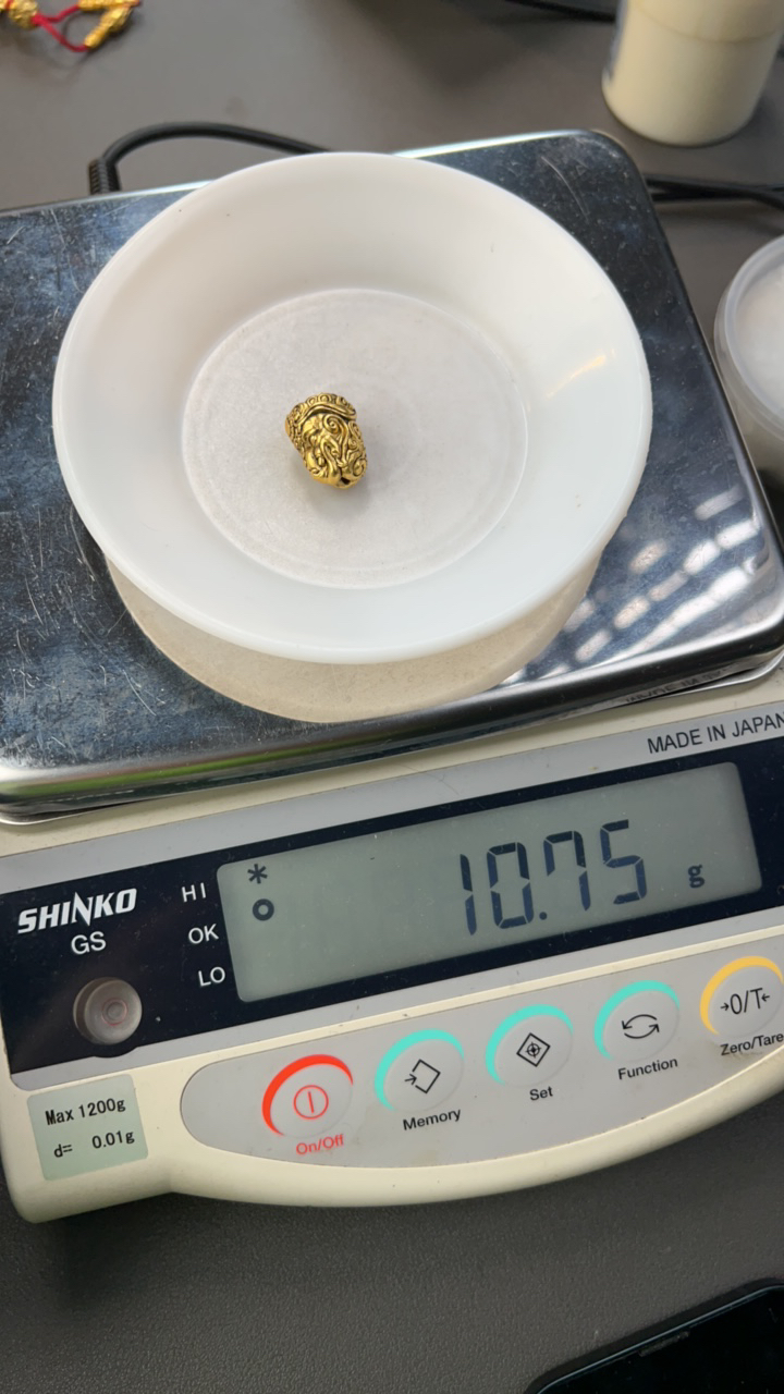 足金 卡12象神单珠 克重10.75g