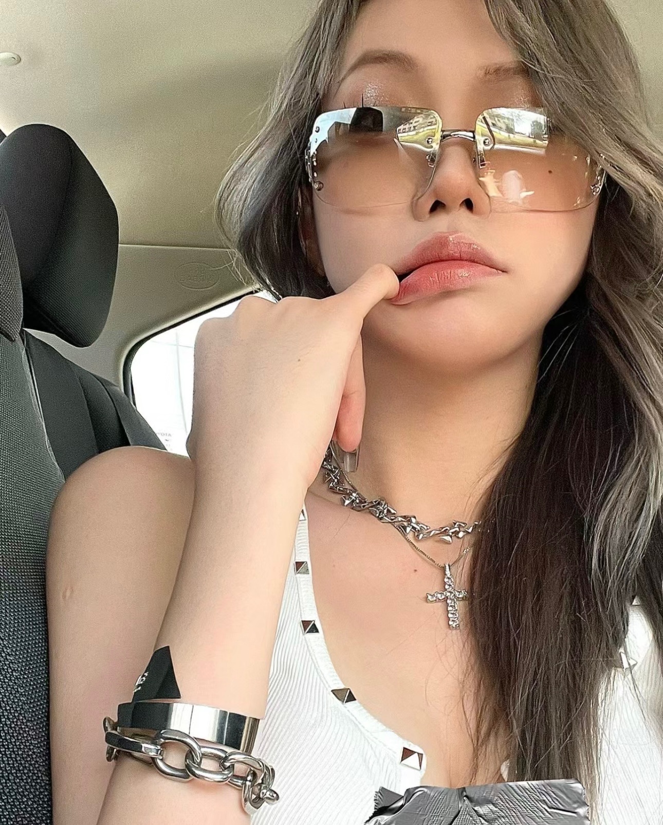 明星同款遮阳镜发箍墨镜太阳眼镜女大框遮阳太阳时尚遮阳太阳镜