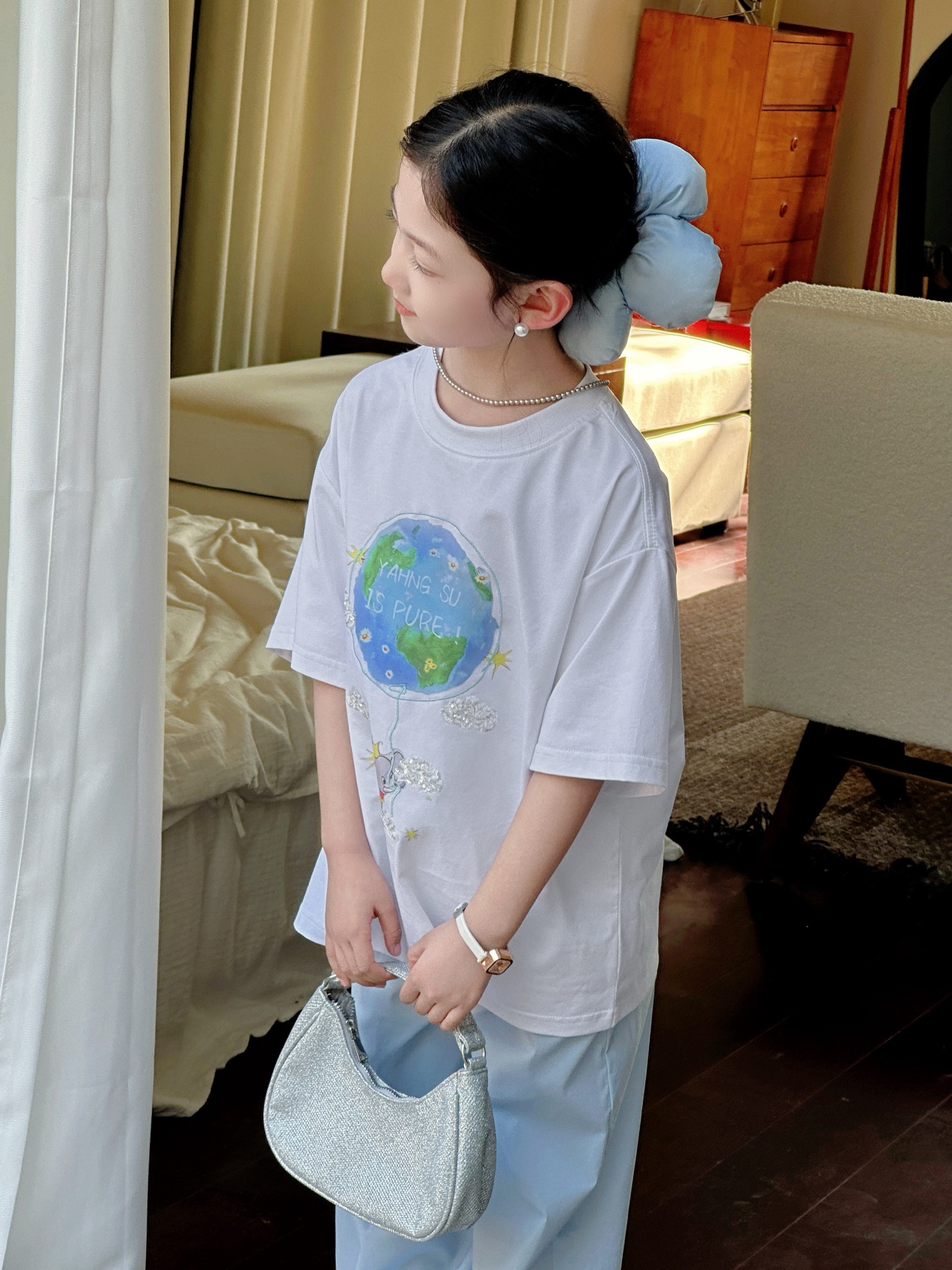 春夏T恤宽松圆领时尚帅6317百搭夏季短袖