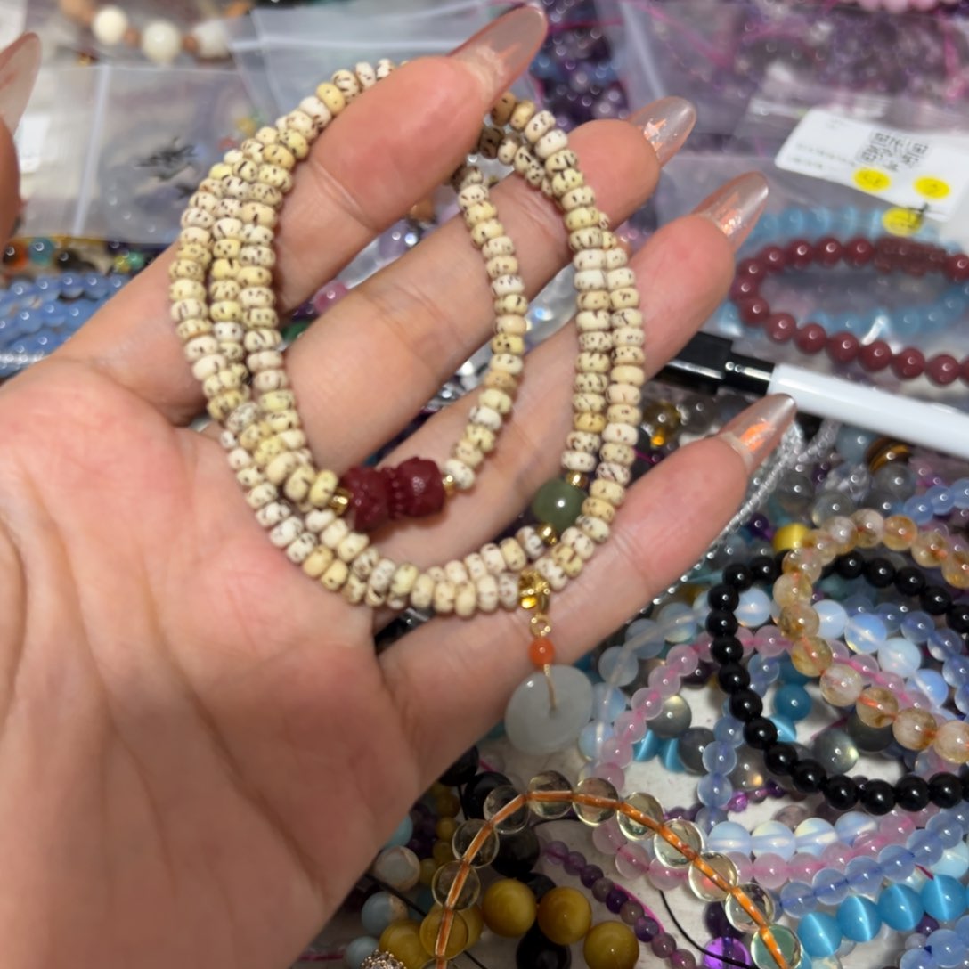 水晶手链未镶嵌星月三圈