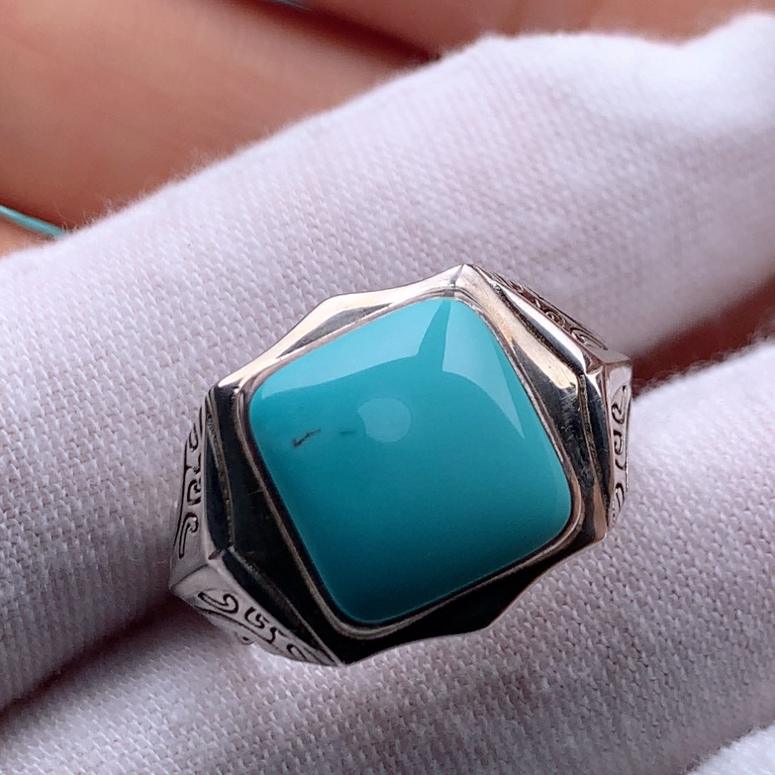 绿松石颈饰银S925镶嵌