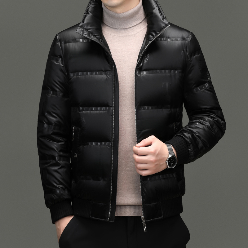 男新款短款保暖冬季外套休闲立领男装男士时尚商务休闲服修身