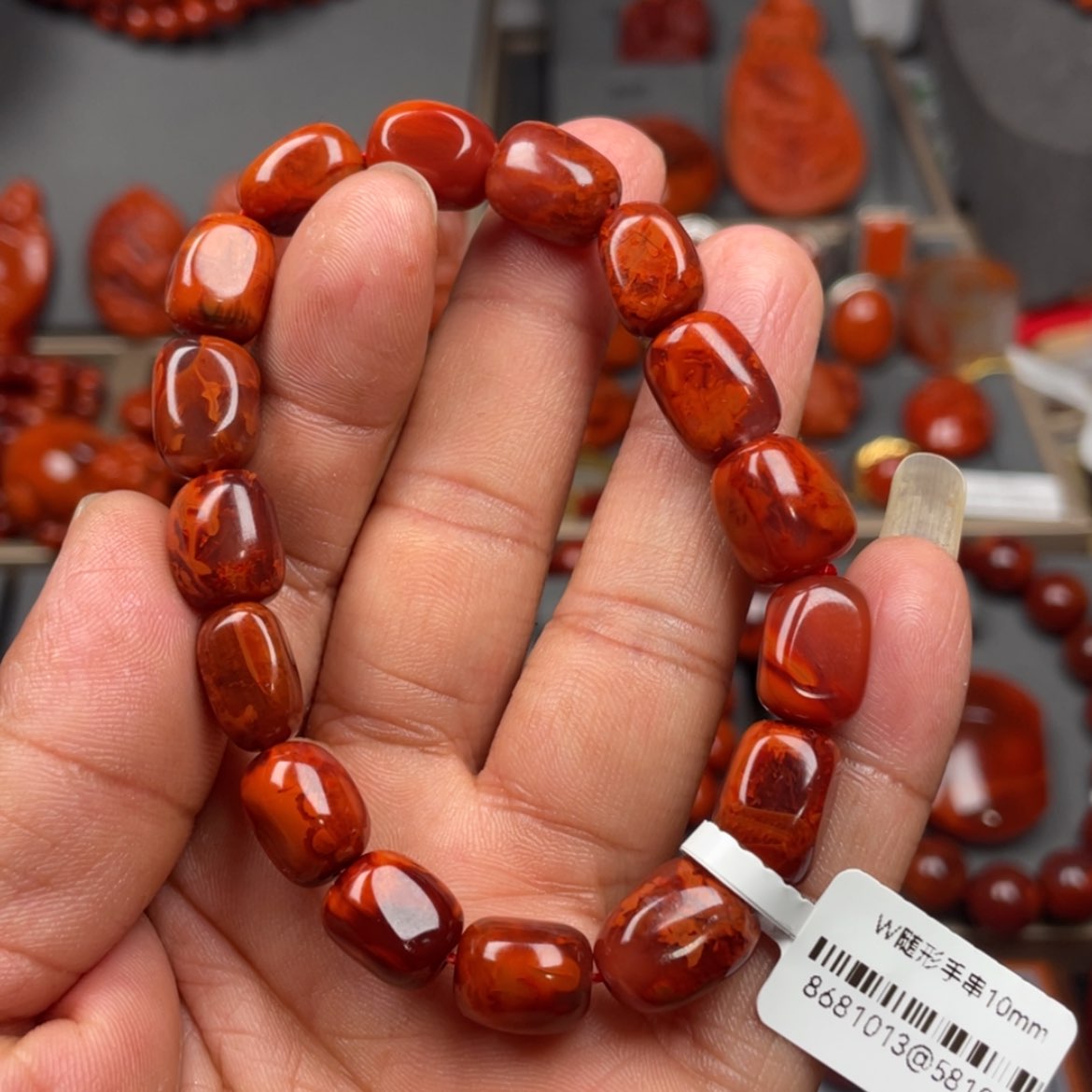 【闪购商品】南红玛瑙珠宝奇石未镶嵌单圈