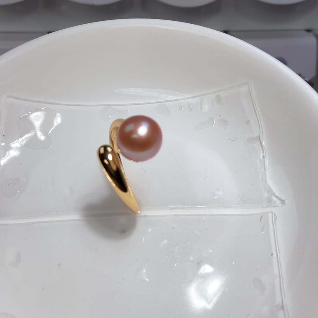 淡水珍珠戒指银S925镶嵌