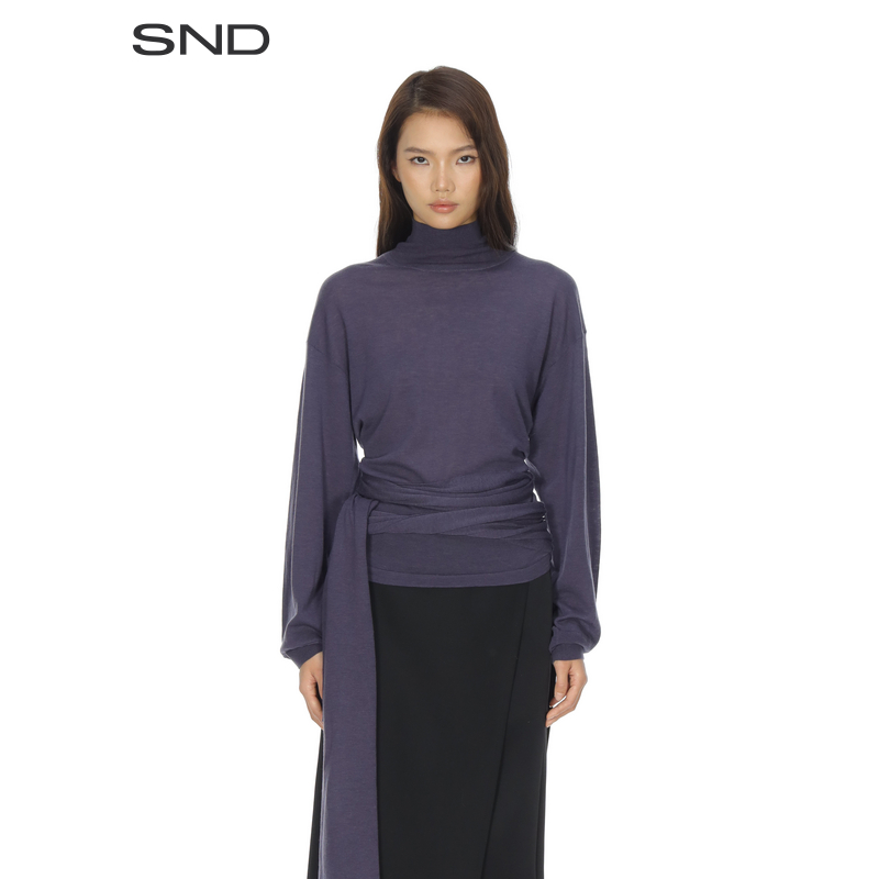 【YINGPEI STUDIO 设计师品牌】SND AW25 高领系结毛衣