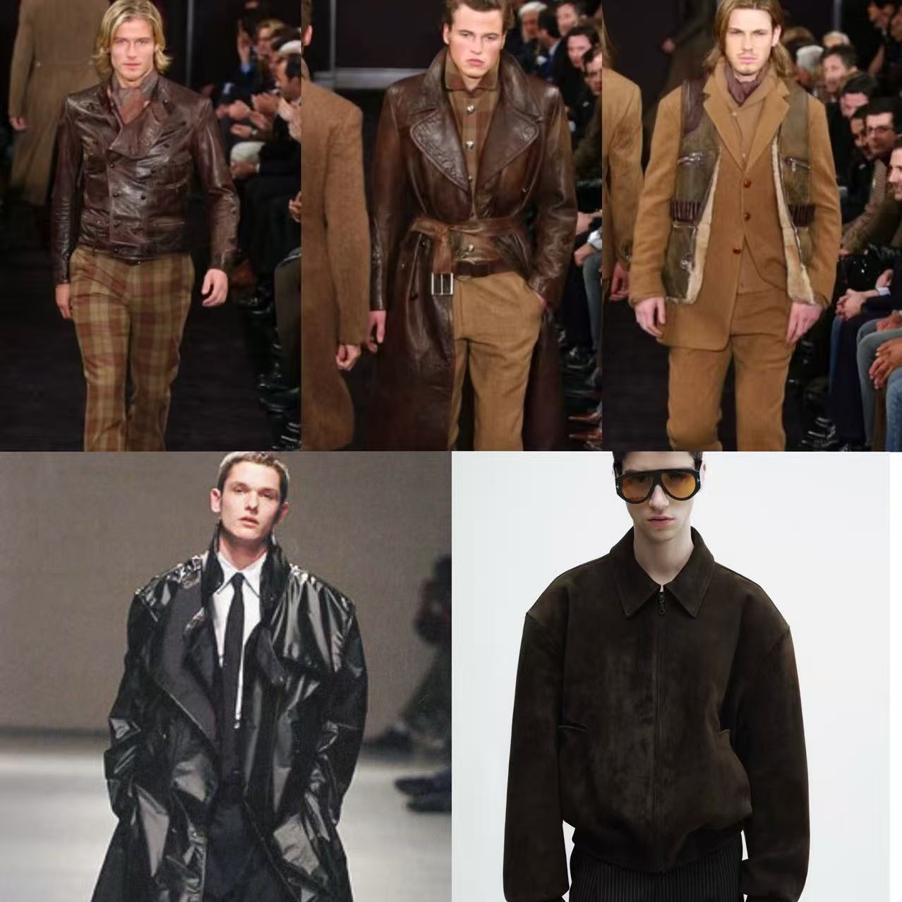 61800 CD 30万针刺绣 藤格纹飞行夹克皮毛外套  5567