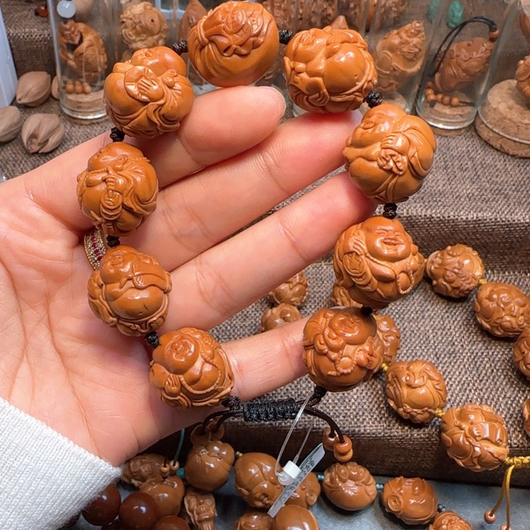 橄榄核手串/手链墨***晨橄榄核弥勒