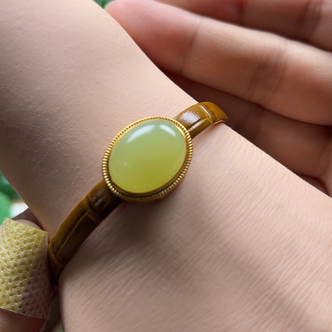 和田玉手牌银S925镶嵌