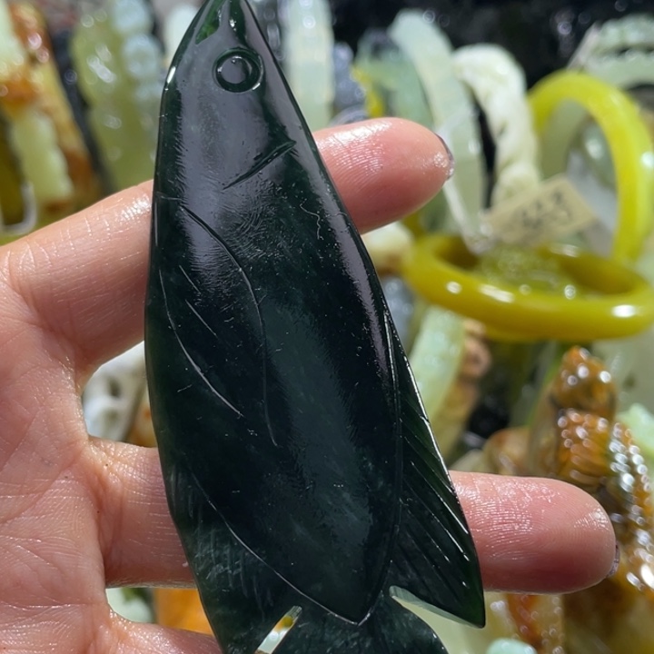 岫玉未镶嵌手把501料
