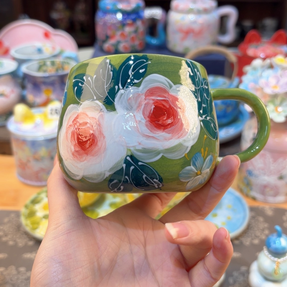 景德镇手绘高温釉下彩陶瓷茶具