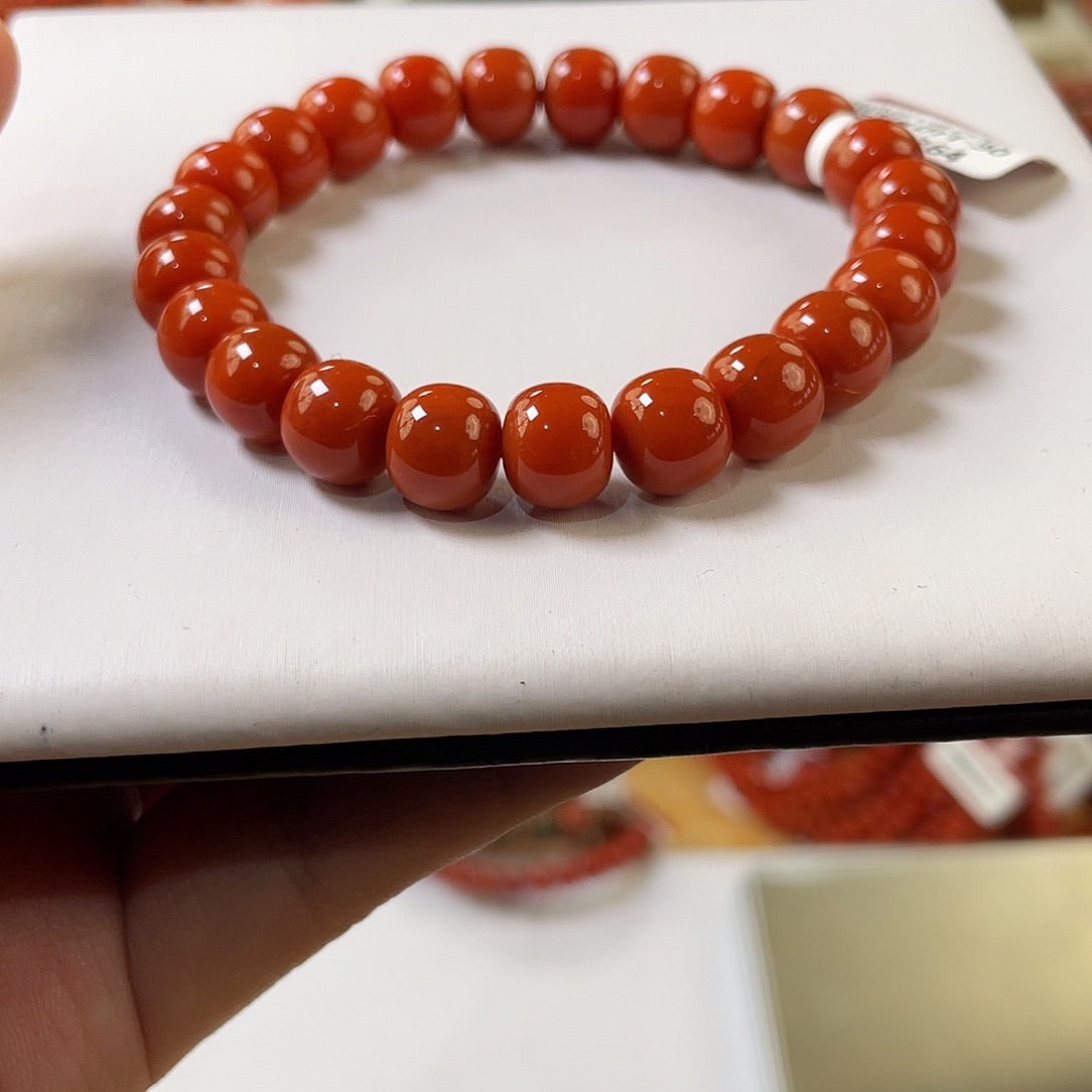 南红玛瑙未镶嵌手链9mm+