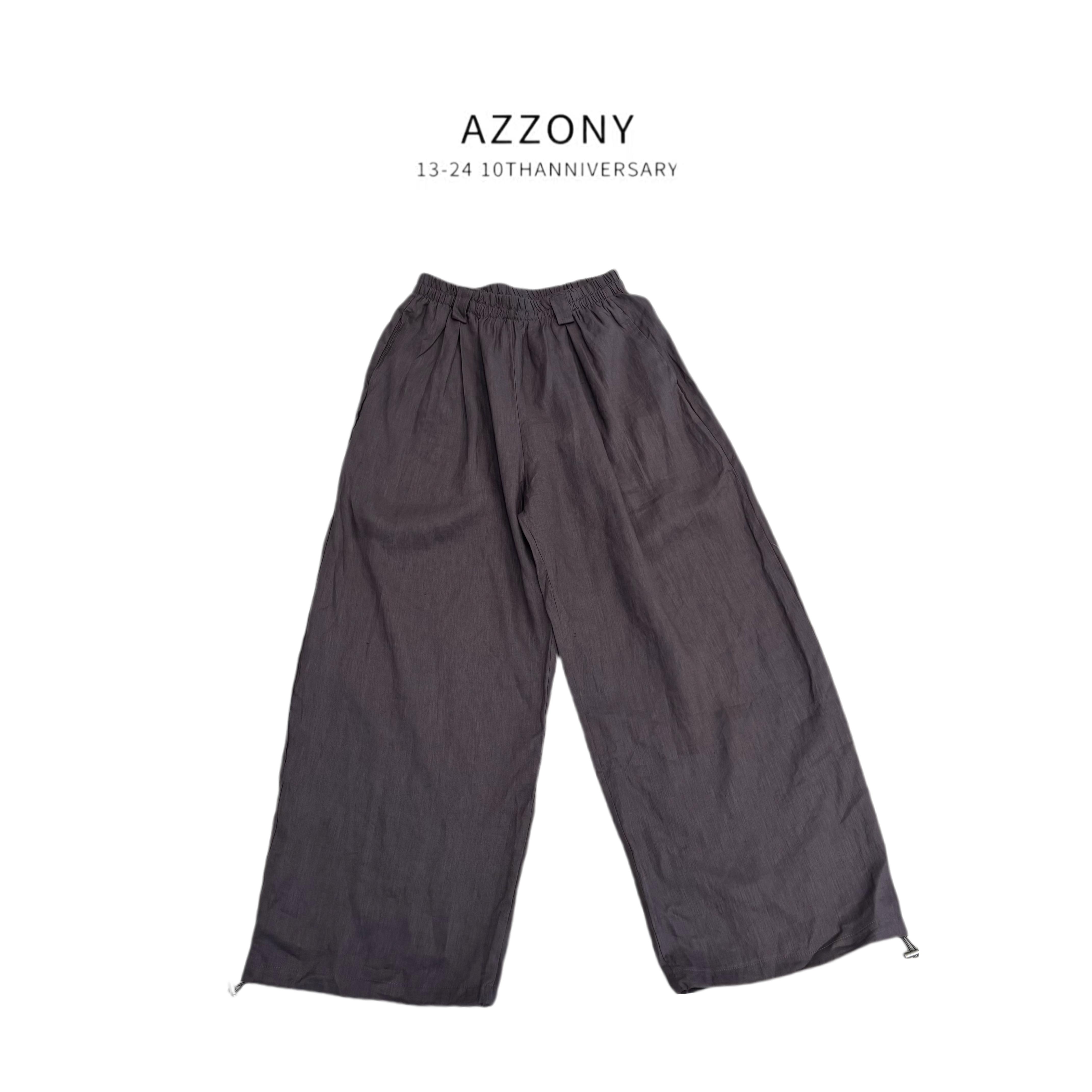 Az LongQuan 咖语复古休闲裤 2025夏季设计师休闲新款 hp53003