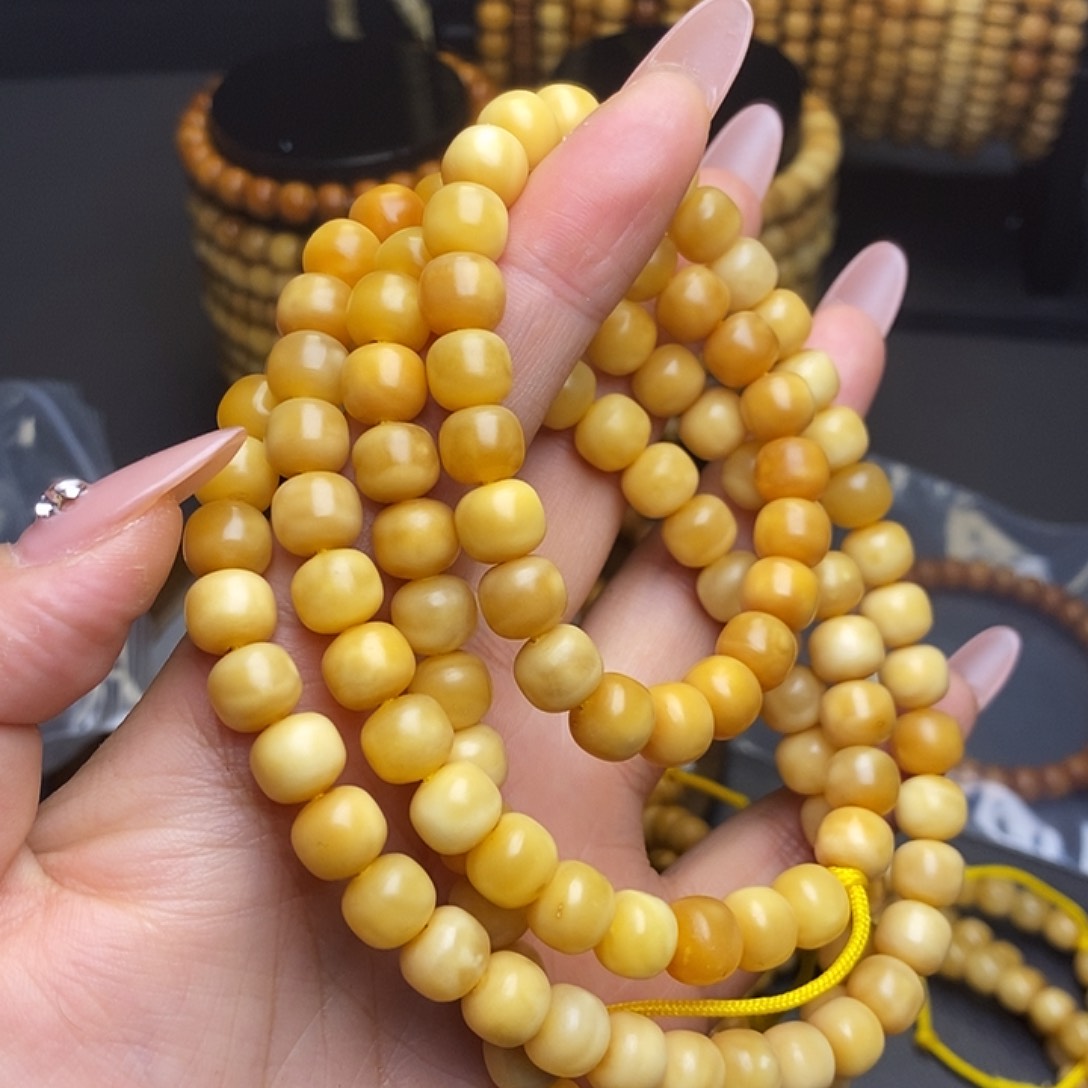 龙眼菩提吊坠趙*楽龙脊菩提老型珠蛋黄全透卡8➕