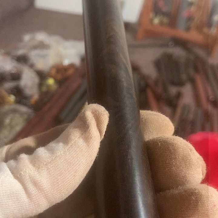 东非黑黄檀（紫光檀）一**顺紫光檀面棍