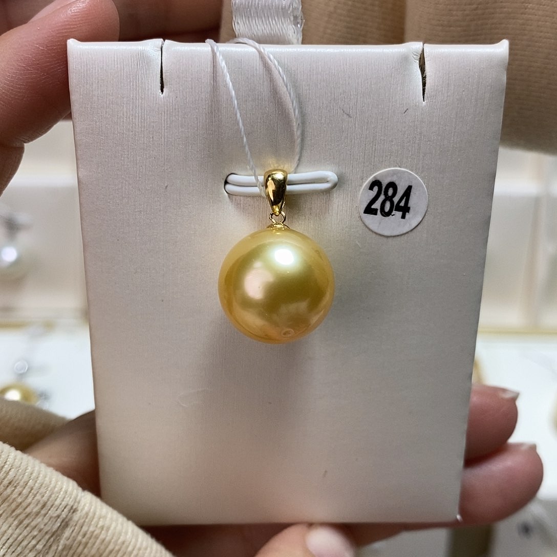 海水珍珠吊坠(不含链)18K金镶嵌