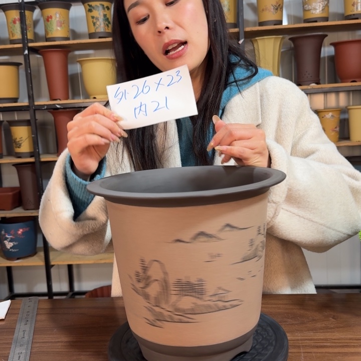 紫砂紫砂花盆精品花盆