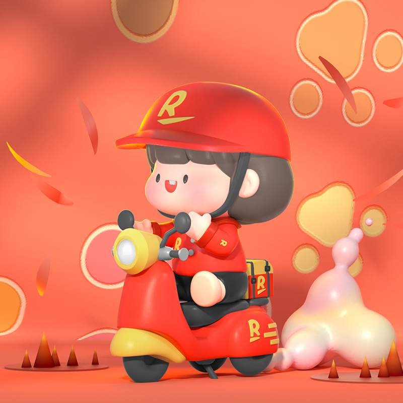 正版肉肉酱甜点小镇盲盒系列摆饰品潮玩手办创意动漫公仔节日礼物