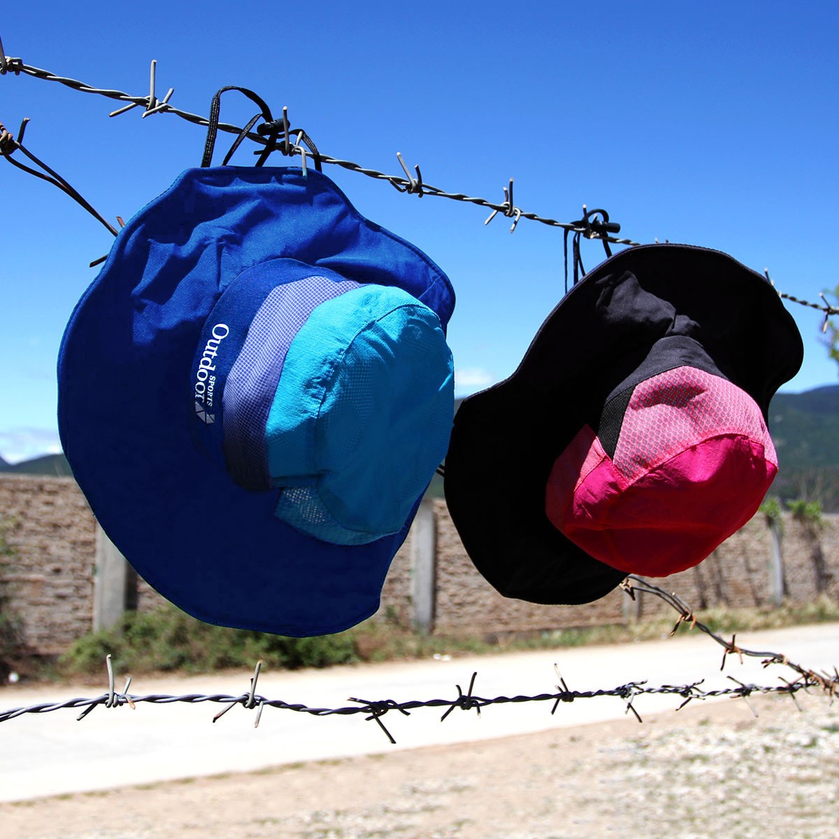 雪丘岛户外新款速干拼色渔夫帽夏季防晒遮阳帽户外百搭运动男女款