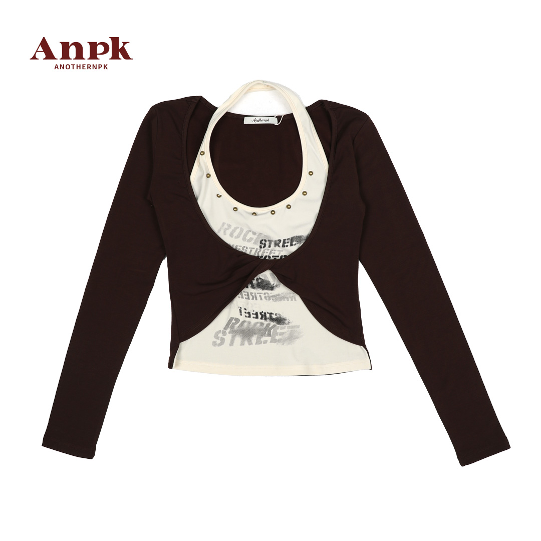 少女风长袖常规不起球假两件T恤显瘦打底衫外搭夏季A5F27G1089