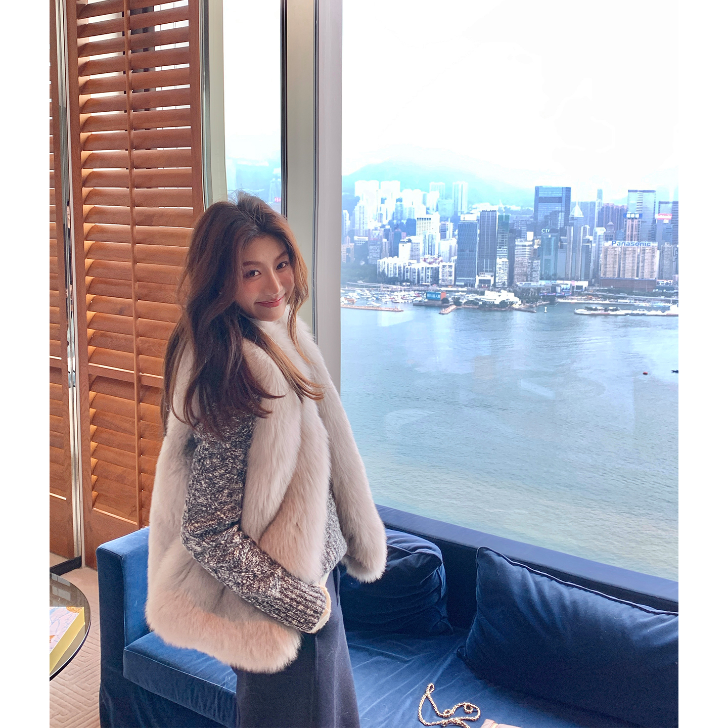 【ALONESAVOR】龍喜儿 小白狐整皮 高贵奢华狐狸毛皮草外套V019